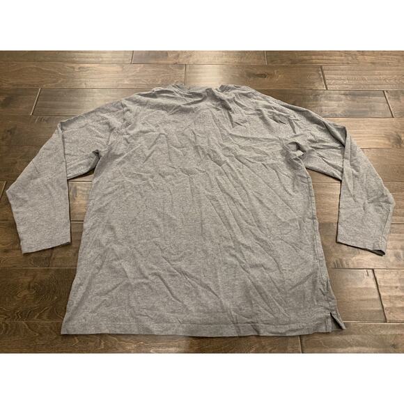Duluth Trading Mens Gray 1/4 Button Pullover Longtail T Long Sleeve Pocket Sz XL - Picture 3 of 7